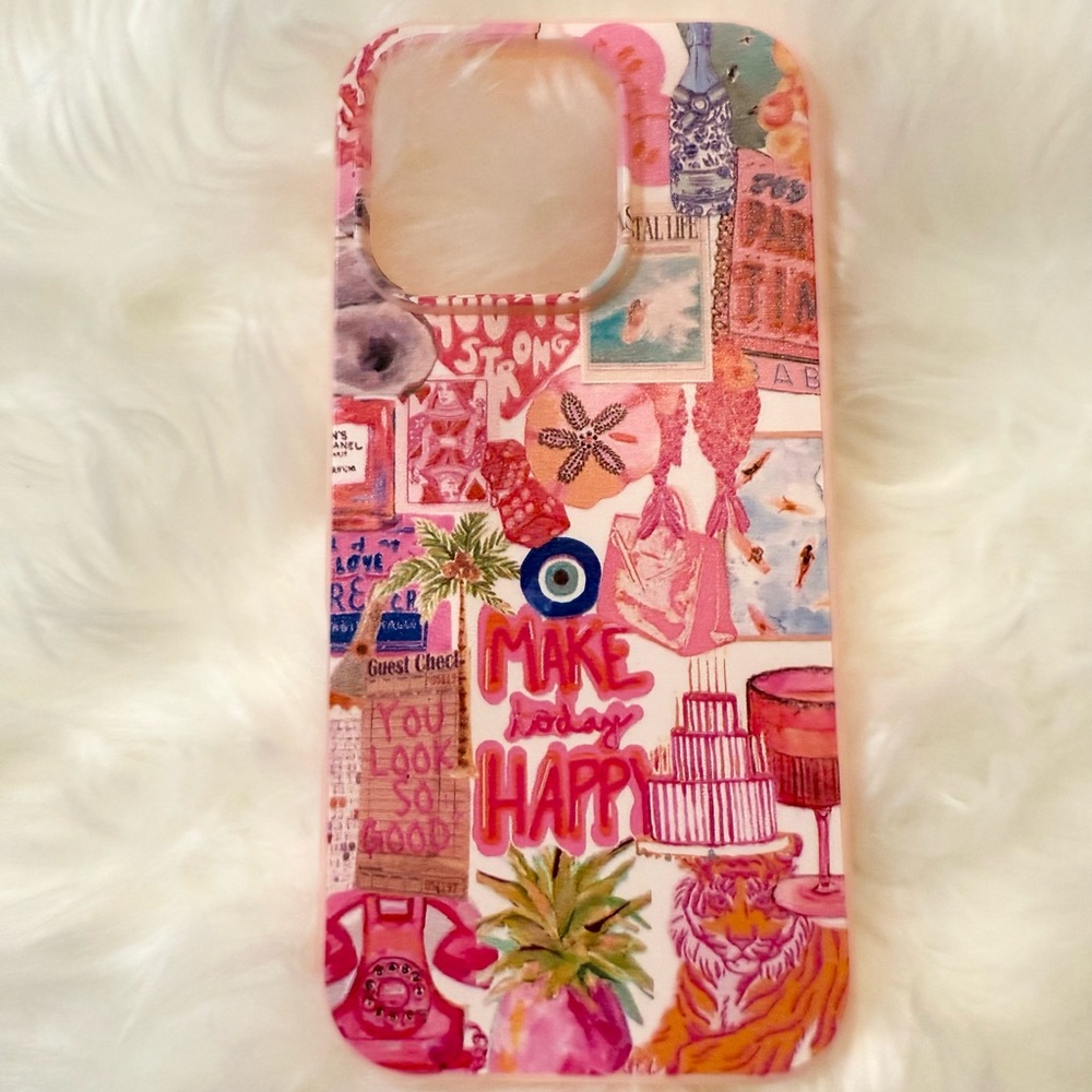 Iphone 16 pro phone case summer vibes print